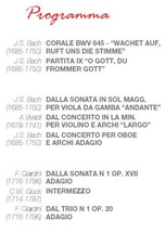 Concerto di Pasqua - Programma